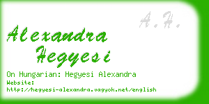 alexandra hegyesi business card